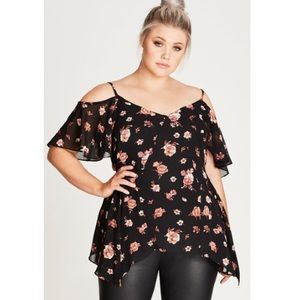 NEW | City Chic | Floral Pretty Chic Blouse Top